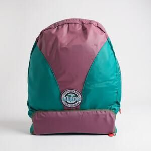 Vintage 90s EARTH PACKS Color Block Litterless Lunch Backpack - Teal & Purple